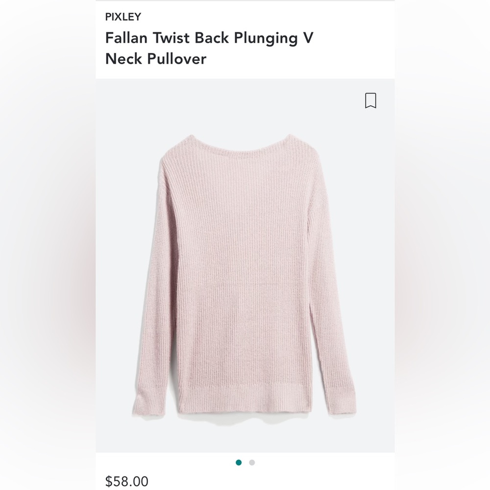Fallan Twist Back Plunging V Neck Sweater